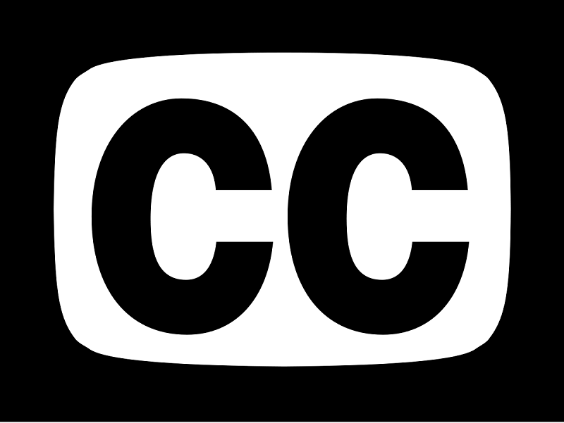 Preto e branco legendas logotipo escrito como CC